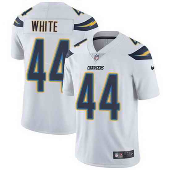 Nike Chargers #44 Kyzir White White Mens Stitched NFL Vapor Untouchable Limited Jersey